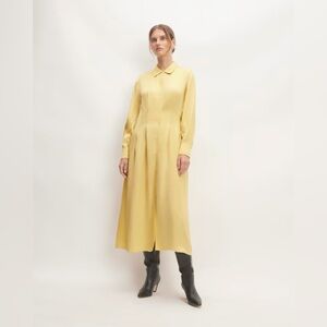 Everlane The Hammered Satin Shirt Dress NWT Size 0